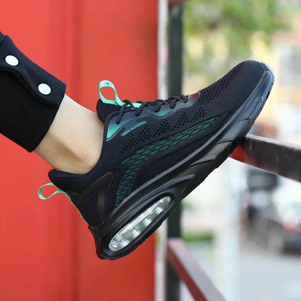 Male Sport Safety Shoes Men Work Boots Steel Toe Shoes Light Comfort Protective